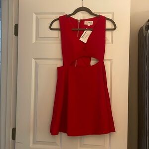Red cutout dress